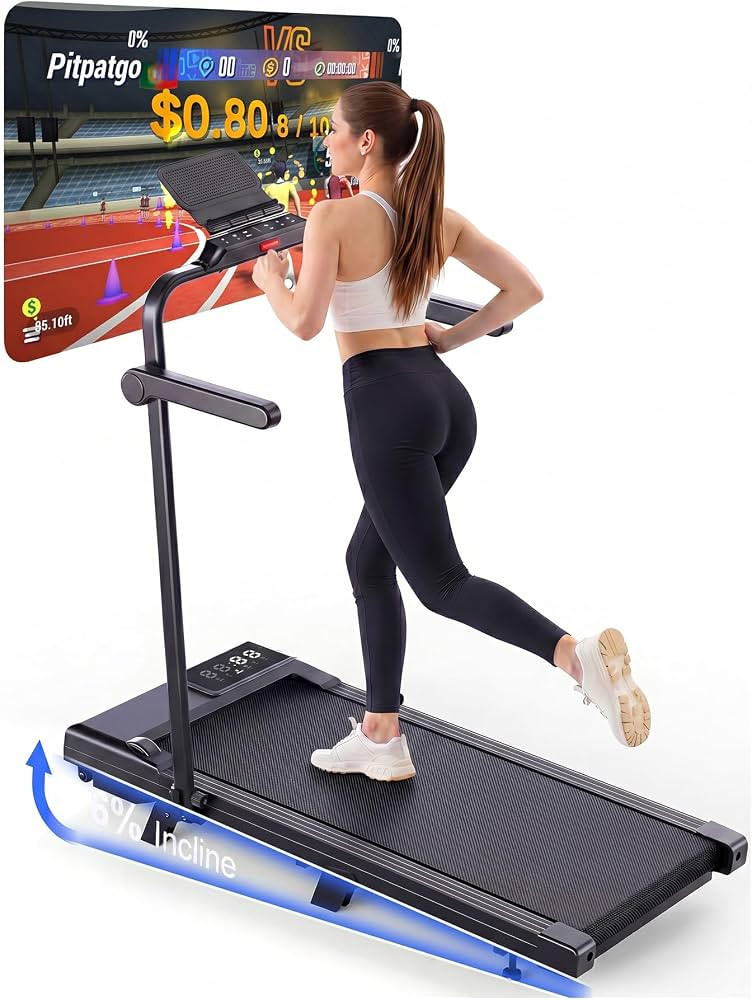 Superun Walking Pad Raceable 6% Incline 2.5HP Under Desk Treadmill 136KG Capacity 6/ 12KM/H Folda... | Amazon (UK)