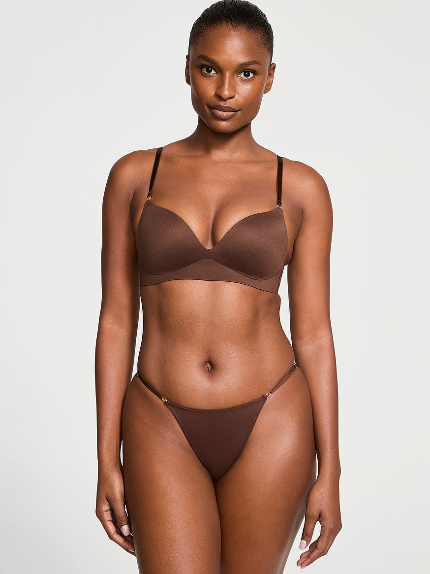 Buy Smooth Wireless Push-Up Plunge Bra, Ganache - Order Bras online - Victoria's Secret US | Victoria's Secret (US / CA )