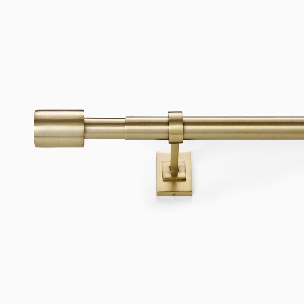 Oversized Adjustable Curtain Rod w/ Cylinder Finials | West Elm (US)