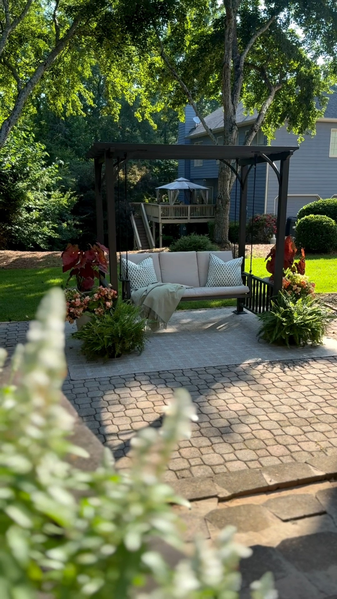 Use code MICHELLE500 for your 5% discount on this @purpleleafgarden pergola swing.  (Discount expires 10/2/26) 

#swing #outdoorfurniture #patiodecor #outdoorswing #purpleleaf