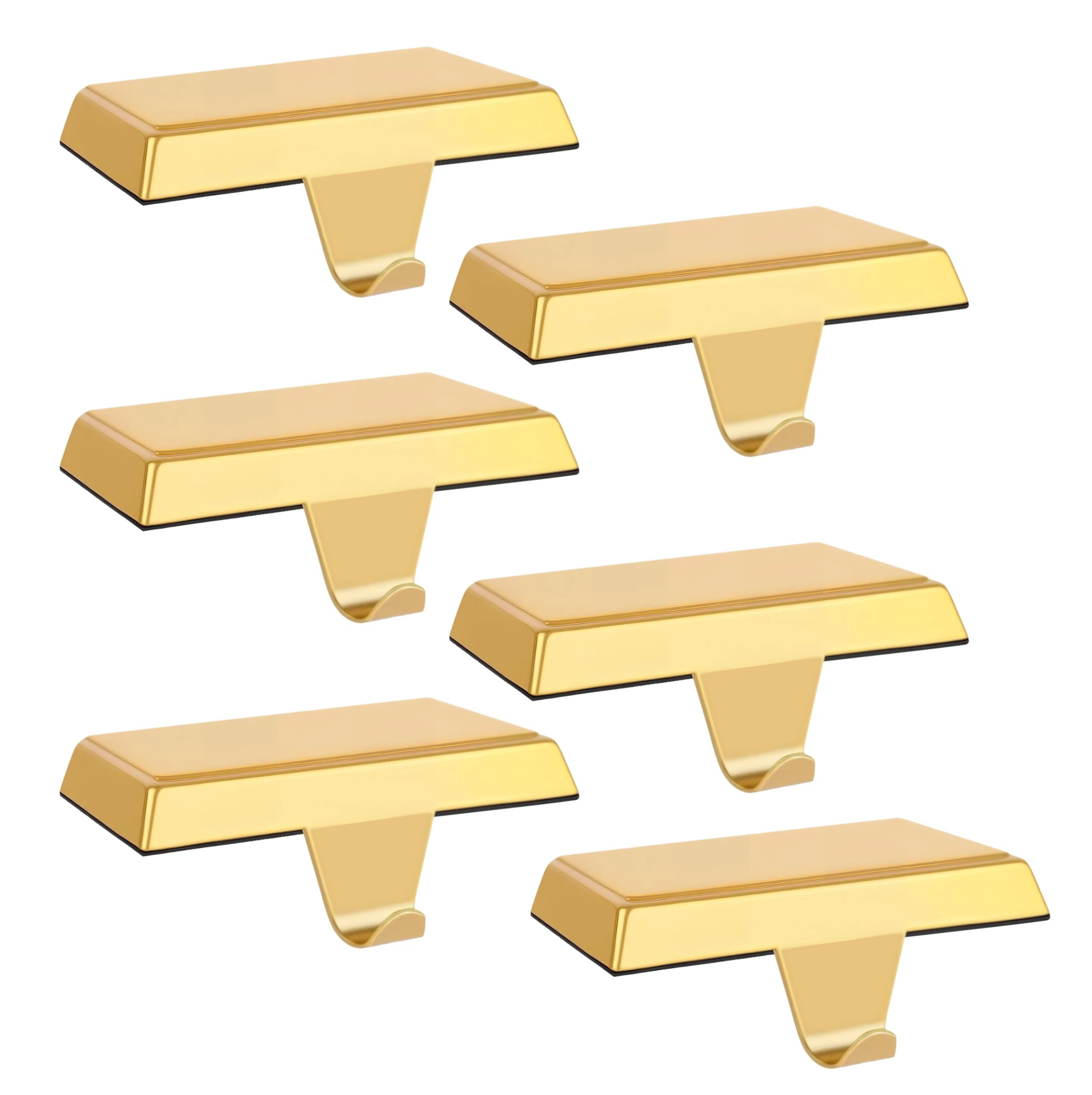 Everly Quinn Set of 6 Metal Christmas Gold Stocking Holders, Holiday Decor | Wayfair | Wayfair North America