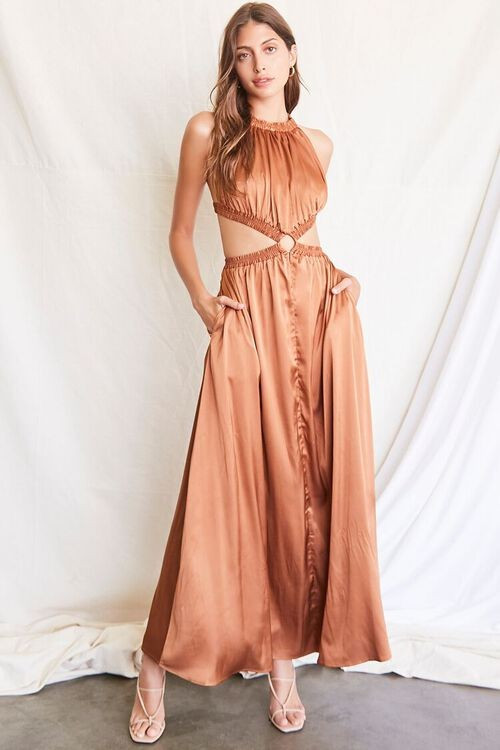 Cutout Satin Maxi Dress | Forever 21 (US)