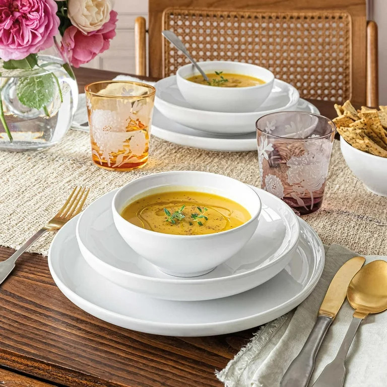 Overandback 12-Piece Dinnerware Set St Germain - Walmart.com | Walmart (US)