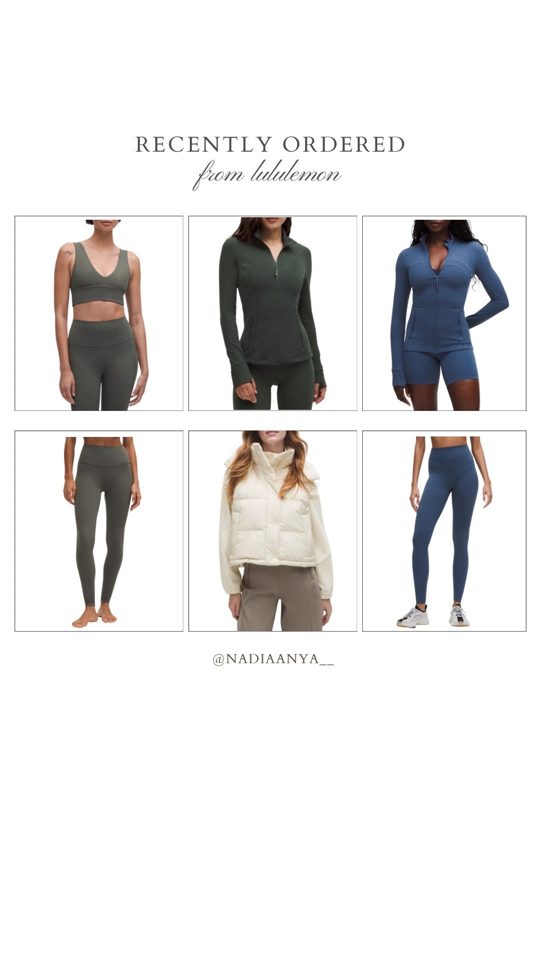 Recently ordered from lululemon! 

#LTKCyberWeek #LTKfitness #LTKstyletip