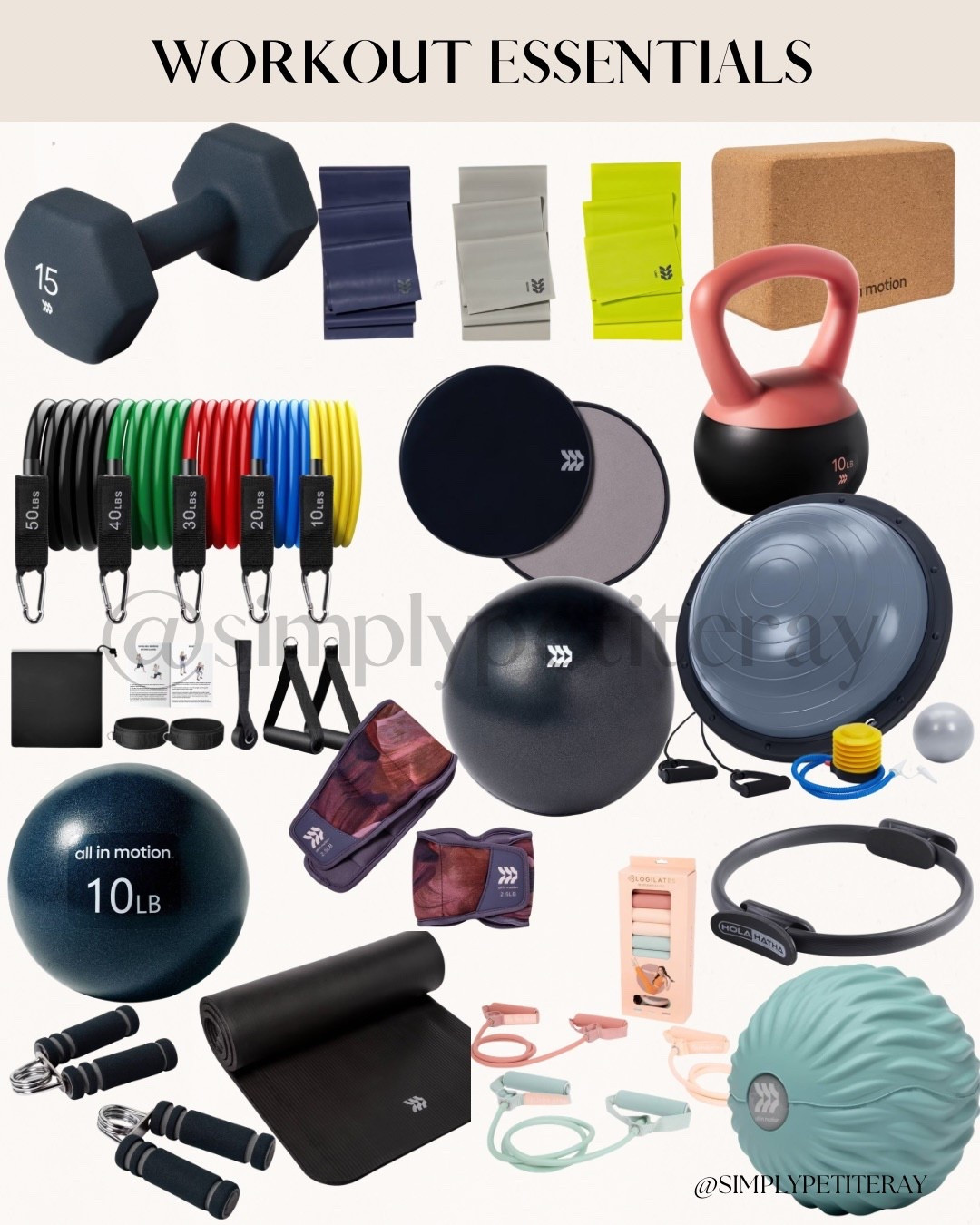 Level up your home gym with these must-have workout essentials! From colorful resistance bands and dumbbells to yoga blocks and kettlebells, I've found everything you need for a killer session. 🏋️‍♀️✨

I love how these pieces make staying active so much easier and more aesthetic. Whether you're into Pilates or heavy lifting, these high-quality tools will help you reach those fitness goals! 💪🔥

#WorkoutEssentials #HomeGym #FitnessInspo #Activewear #GymGear #PilatesLovers #HealthyLiving #LtkFitness

#LTKHome #LTKfitnessgoals #LTKActive