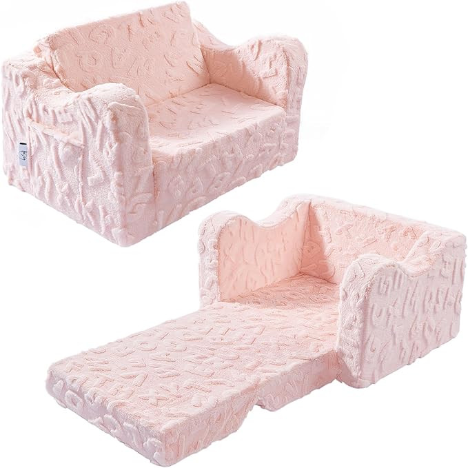 Kids Couch, 2-in-1 Convertible Kids Chair to Lounger Bed, Kids Sofa for Toddler Boys Girls, Ideal... | Amazon (US)