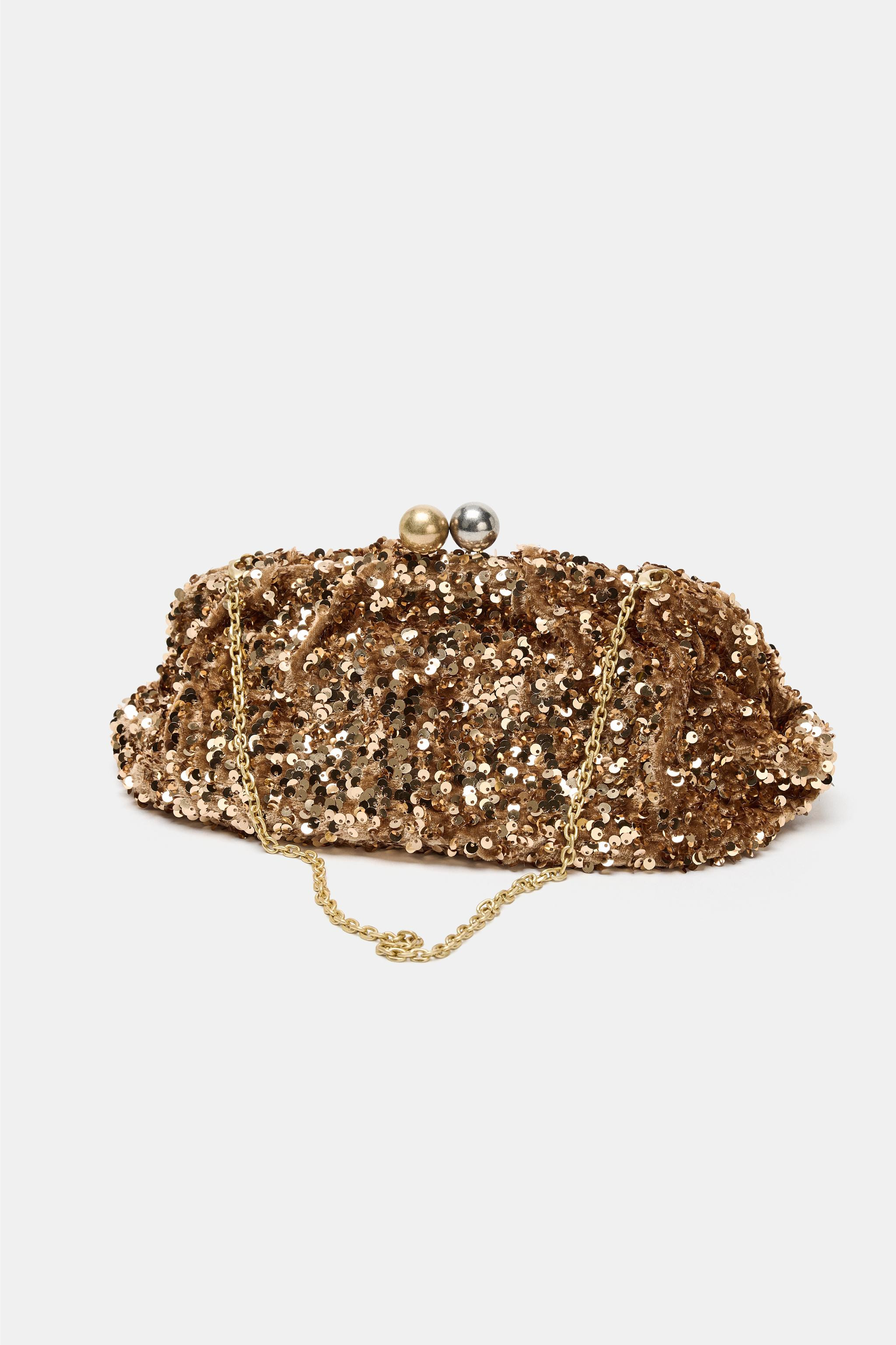 SEQUIN CLUTCH BAG | Zara UK