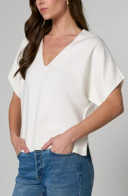 SHORT SLEEVE V-NECK DOLMAN SWEATER | Liverpool Jeans