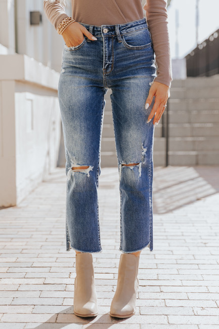 High Rise Dark Wash Cropped Jeans | Magnolia Boutique