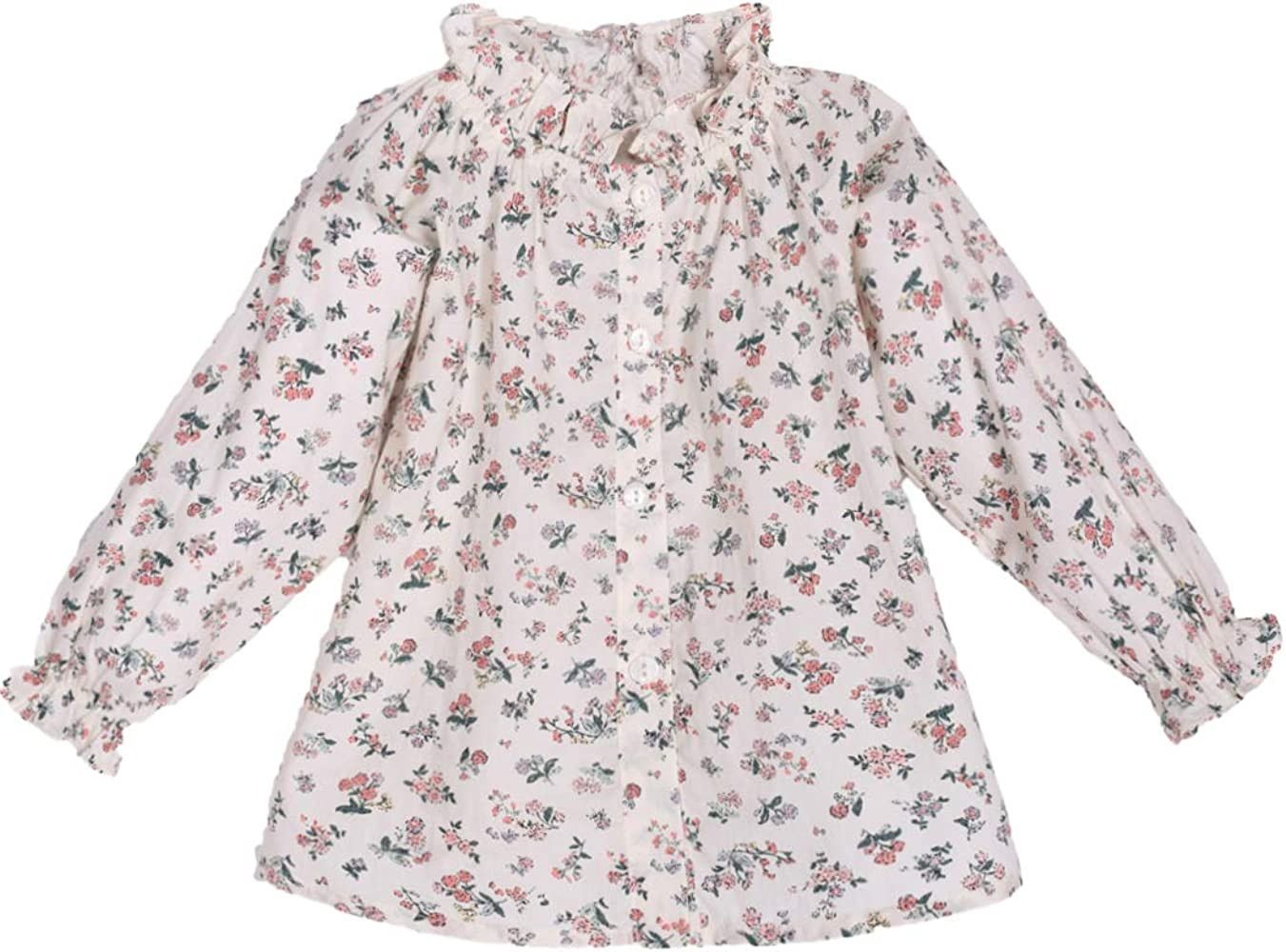 Colorful Childhood Baby Girls Long Sleeve Blouses Toddler Ruffles Collar Cotton Shirt Kids Girls ... | Amazon (US)