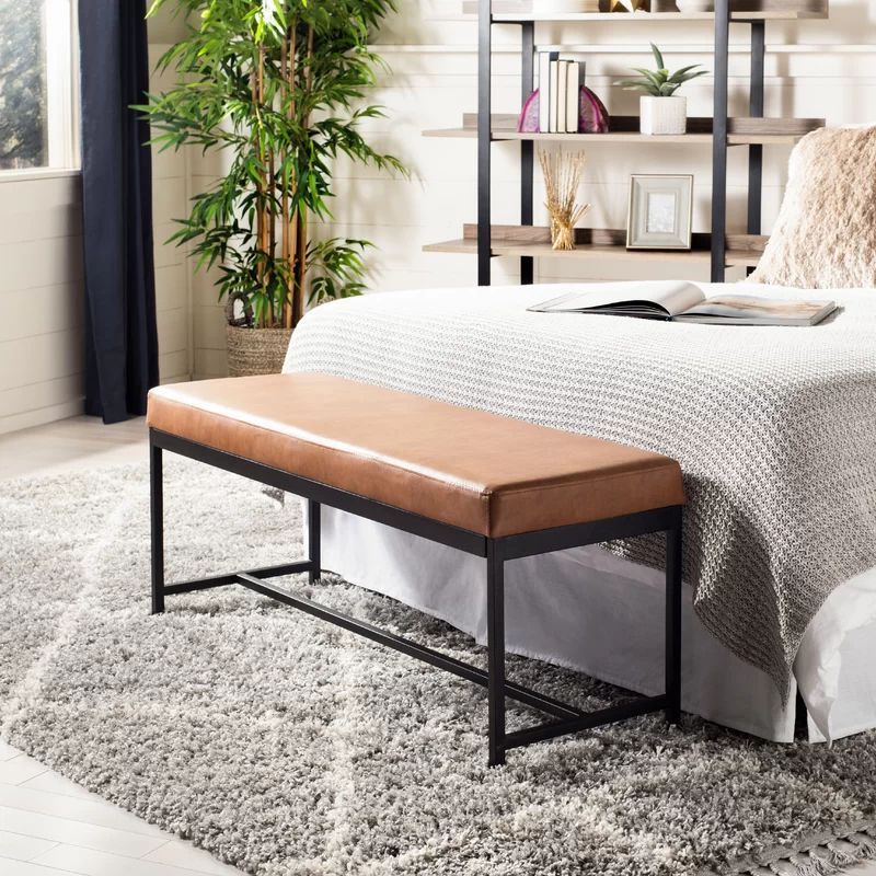 Saddle Faux leather Bench | Wayfair North America