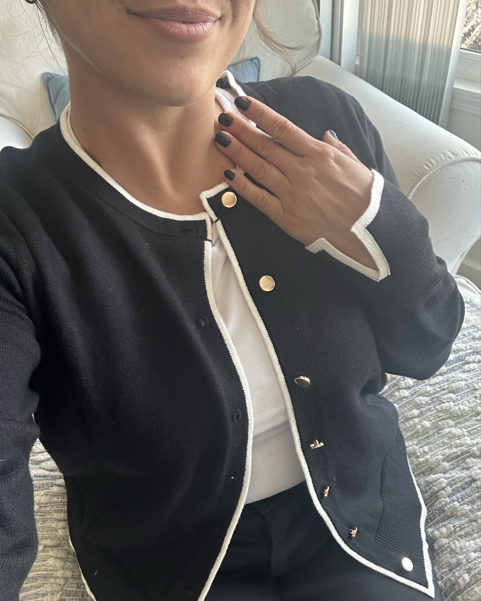 It’s all about the details baby! Loving this black and white classy sweater with gold accent buttons and look at how cute the slotted sleeves are!!! Dress up or down and you’re guaranteed that business casual job of your dreams

#LTKTravel #LTKStyleTip #LTKSeasonal