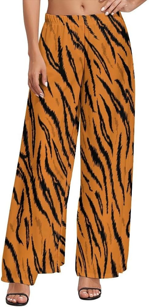 Women's Palazzo Pants, Soft Wide Leg Long Lounge Pant, Elastic High Waist Trousers | Amazon (US)