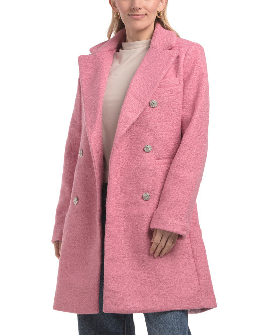 Faux Wool Double Breasted Coat | TJ Maxx