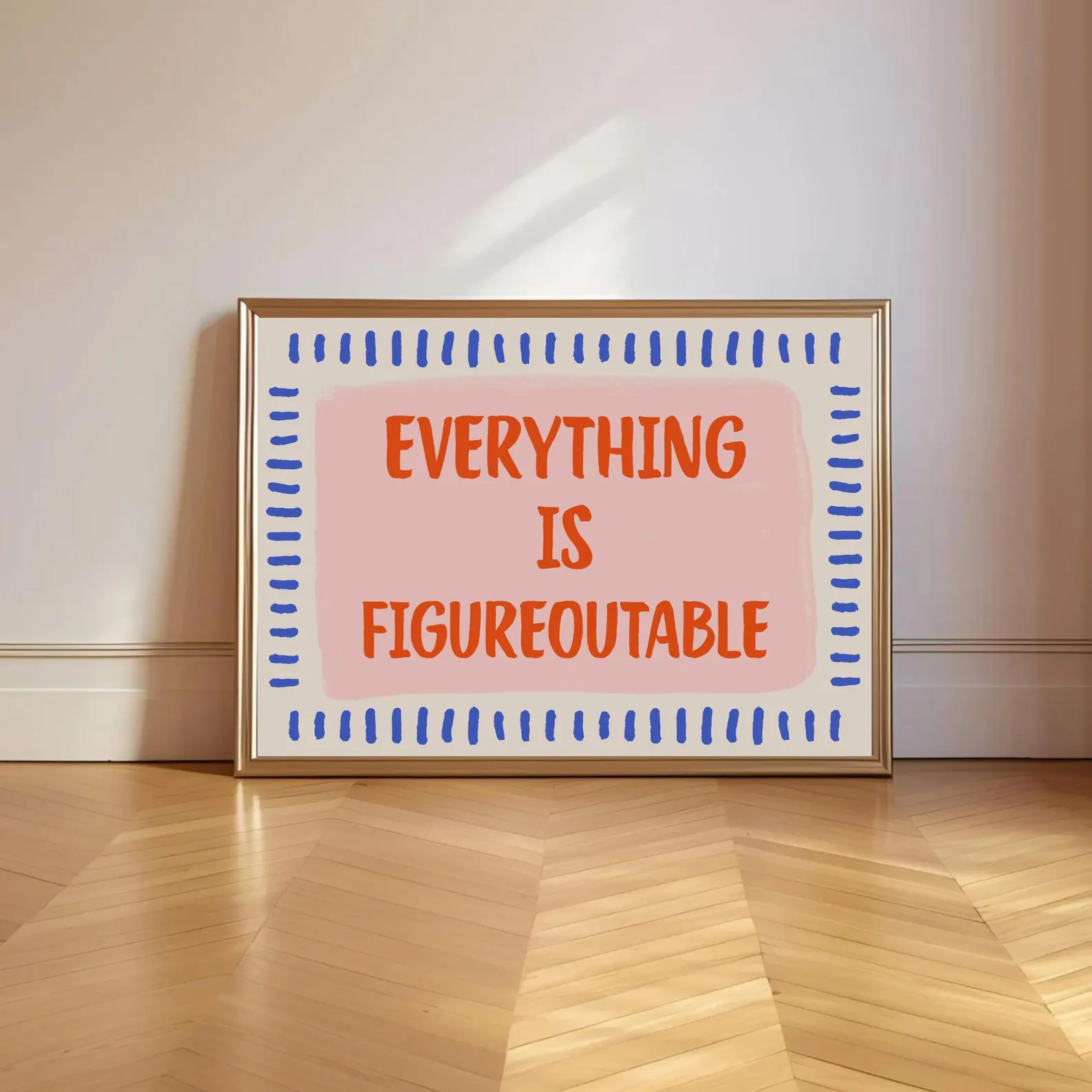 Everything Is Figureoutable Uplifting Quote Print Inspirational Wall Art Therapy Office Decor Mot... | Etsy (US)