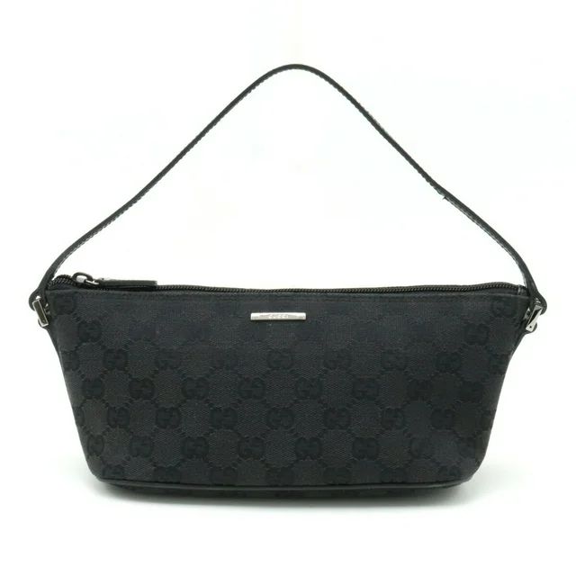 Pre-Owned GUCCI Gucci GG Canvas Sub Bag Handbag - Black 07198 (Good) | Walmart (US)