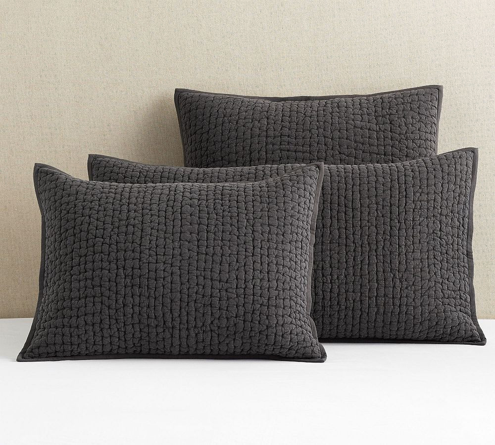 Stonewashed Pick-Stitch Sham | Pottery Barn (US)