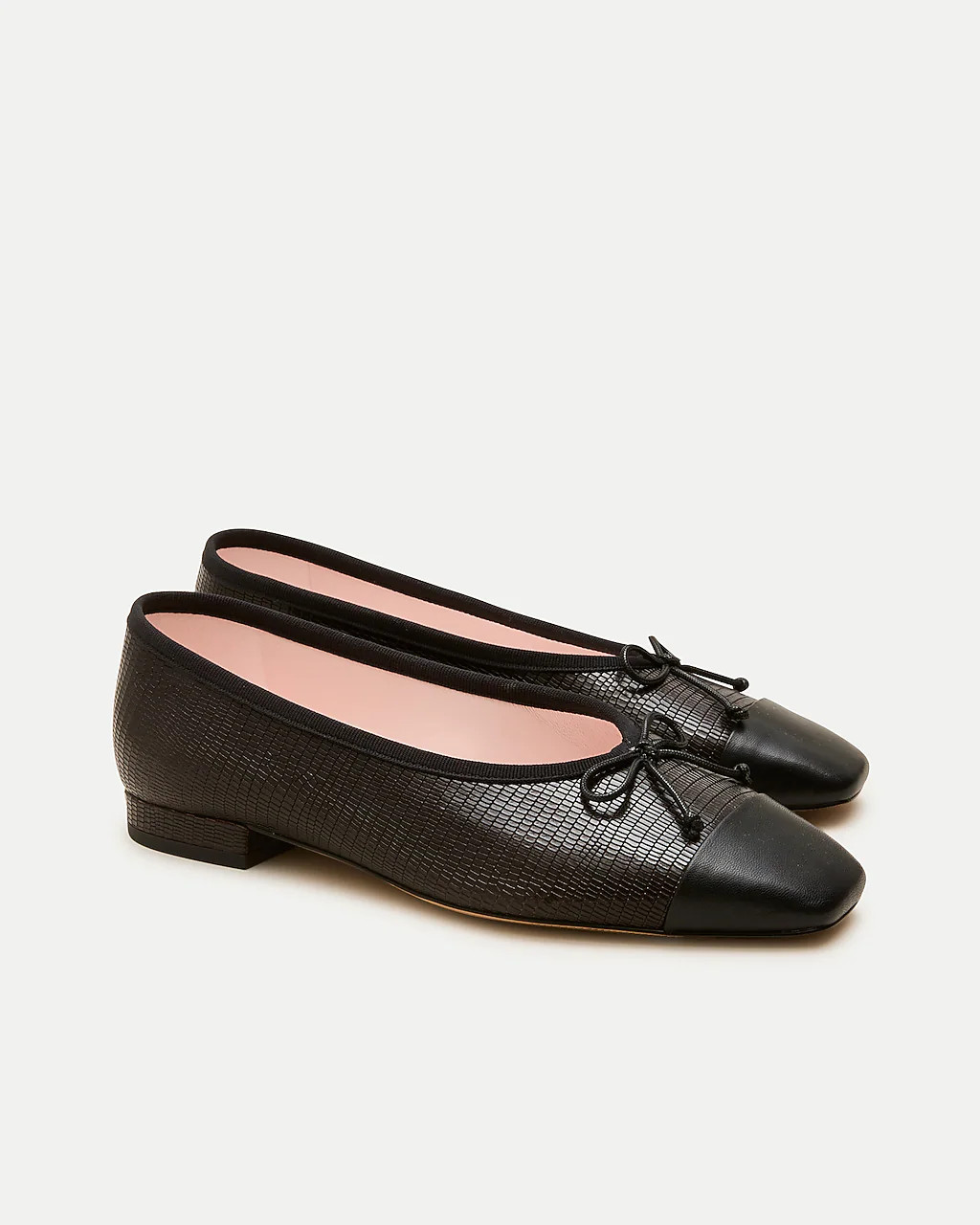 Sophie cap toe ballet flats in lizard-embossed leather | J. Crew US