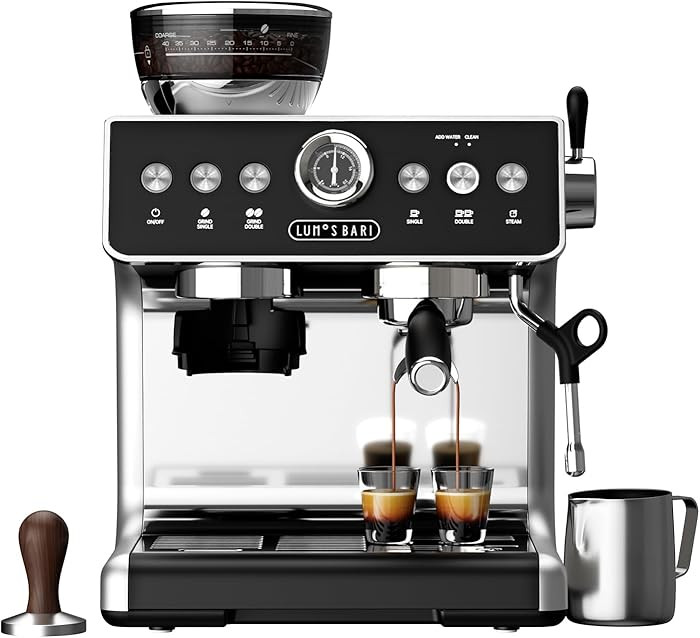 Espresso Machine with Grinder, 20 Bar Espresso Machine with Milk Frother, Expresso Coffee Machine... | Amazon (US)