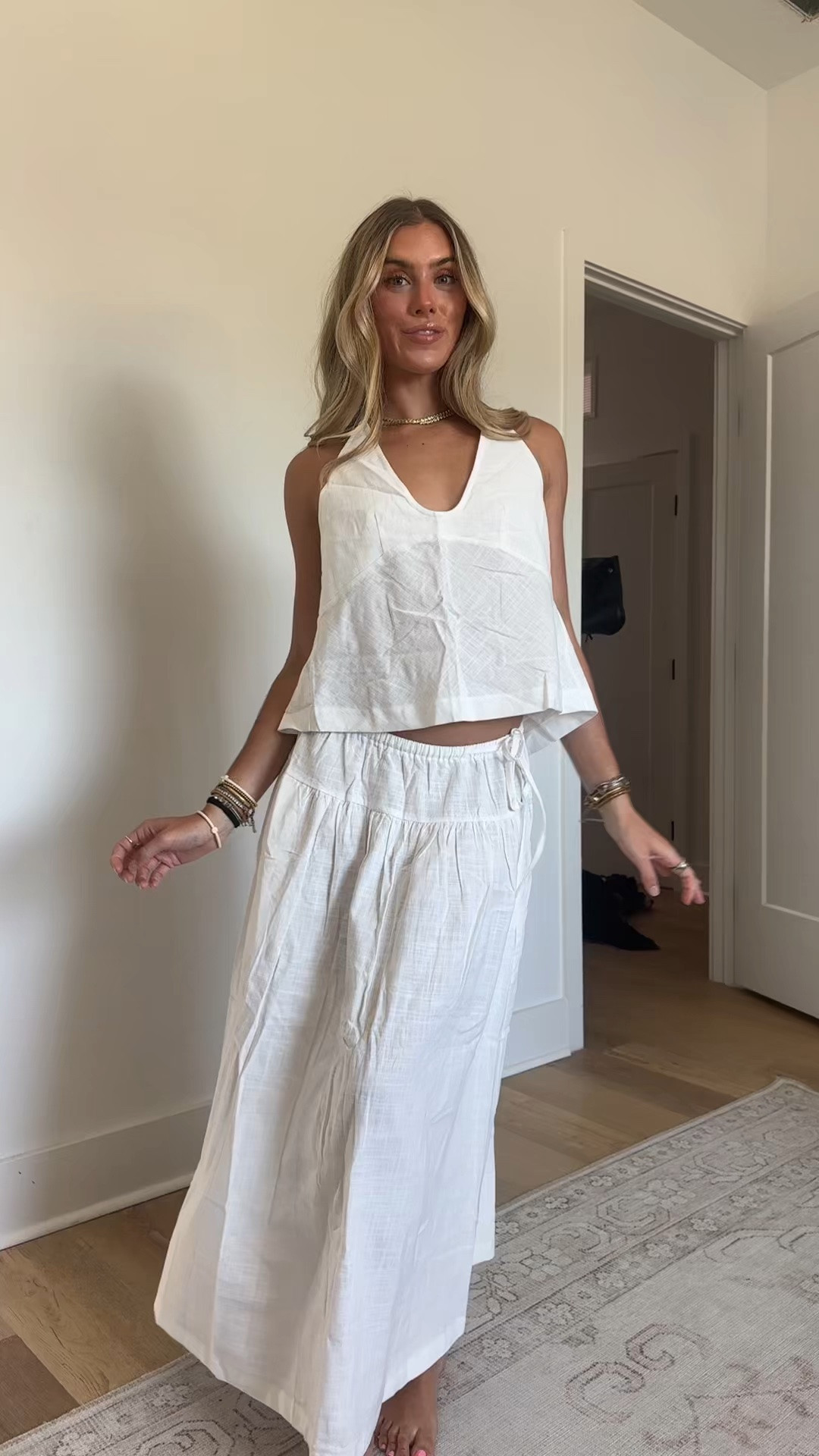 Amazon size XS Women 2 Piece Skirt Set Summer V Neck Backless Halter Cami Crop Top and Flowy A Line Maxi Skirt Trendy Matching Sets

#LTKootd #LTKSaleAlert #LTKSeasonal