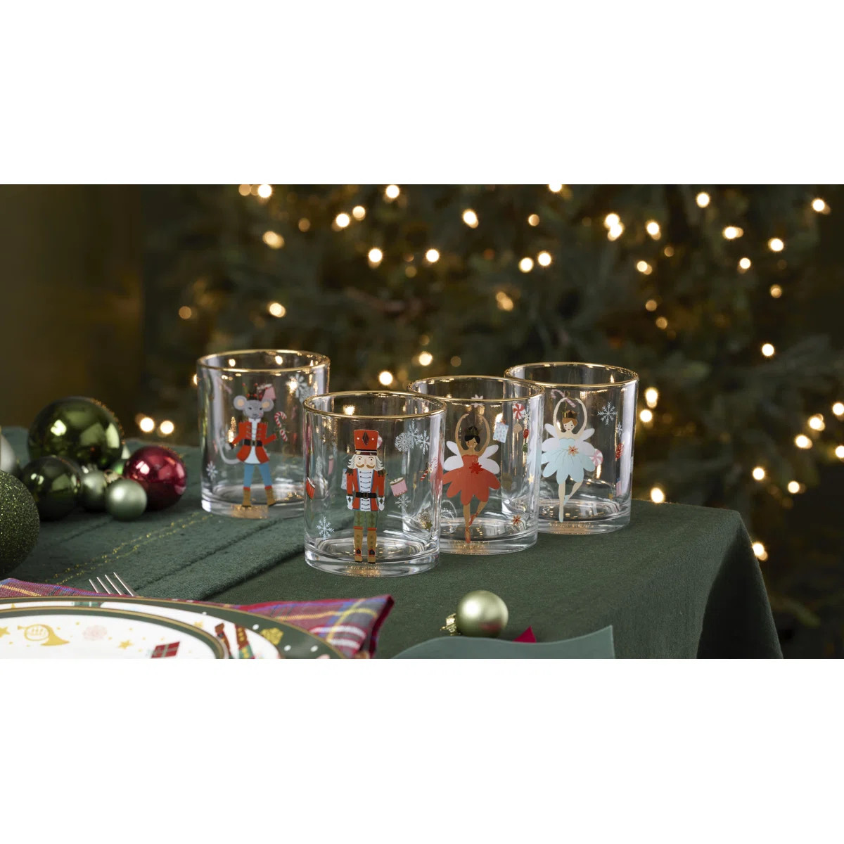 Lenox Nutcracker Ballet DOF Glasses, Set of 4 | Wayfair North America