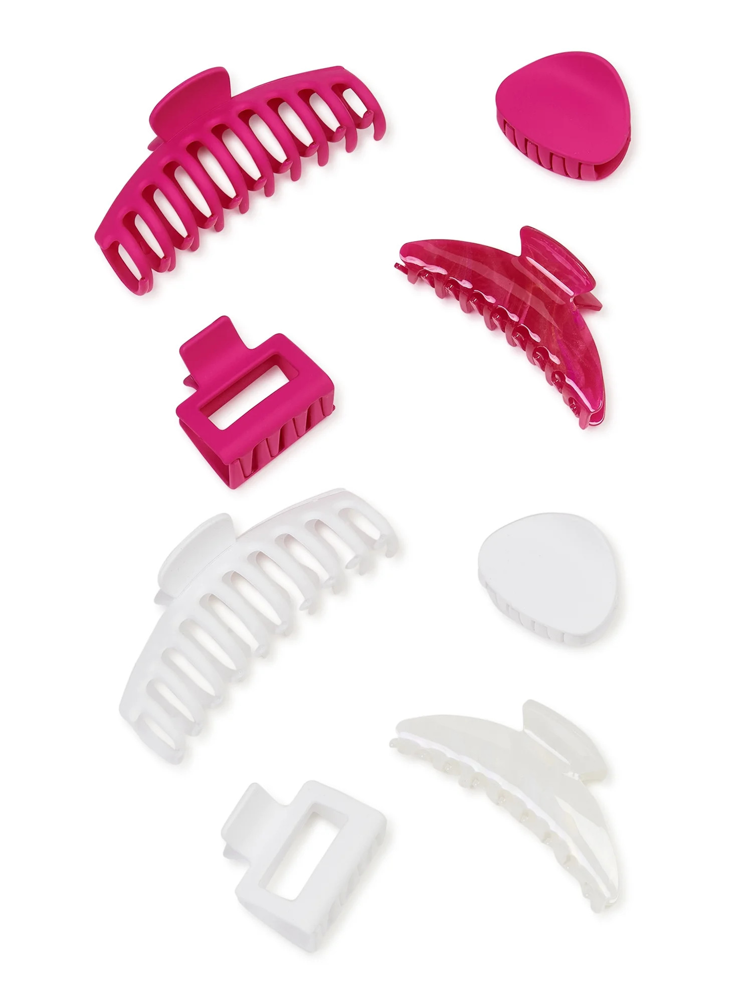 Time and Tru's Women's Claw Clips 8-Pack, 8pc Set of Blue Hair Claw Clips | Walmart (US)