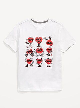 Short-Sleeve Valentine&apos;s Day Graphic T-Shirt for Boys | Old Navy (US)