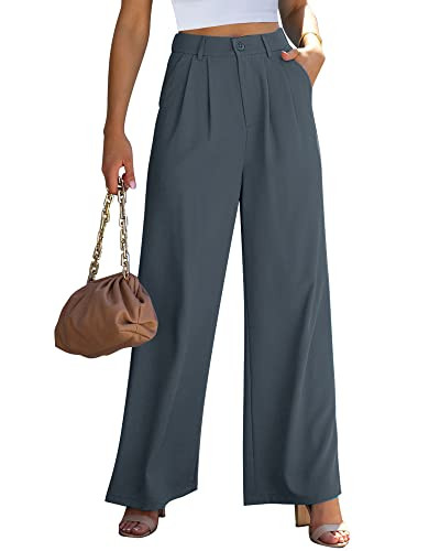 GRAPENT Business Casual Palazzo Pants Women Trousers Wide Leg High Waisted Pants for Women Wide L... | Amazon (US)