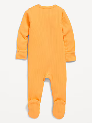 Ribbed 2-Way-Zip Sleep & Play Footed One-Piece for Baby | Old Navy (US)