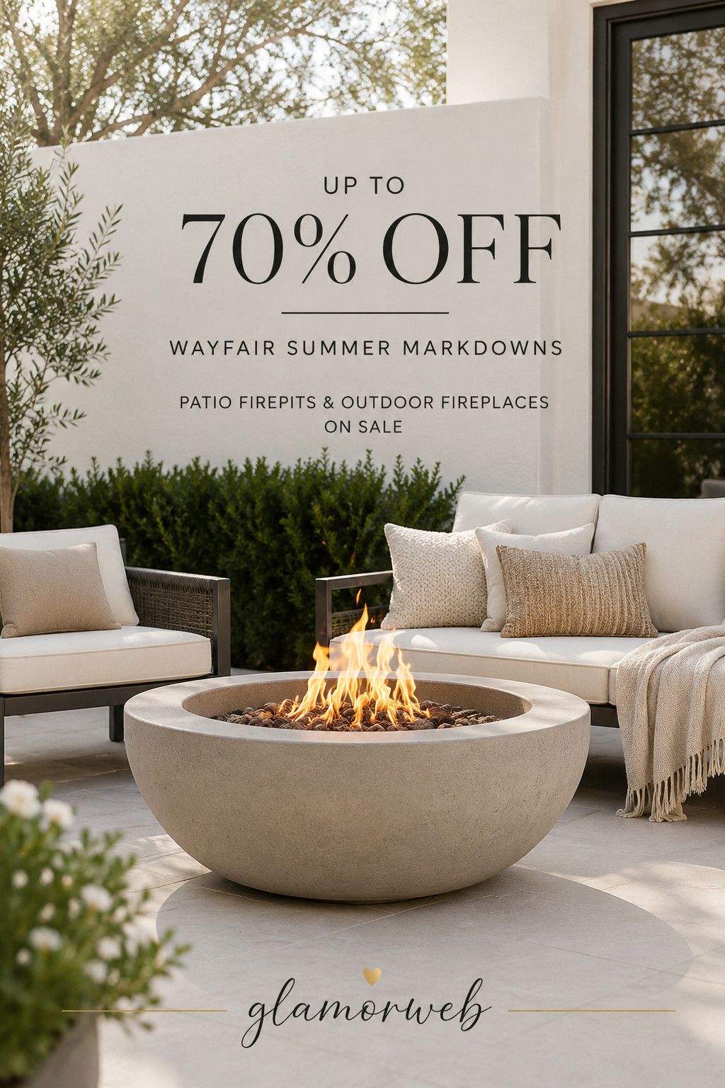 Summer nights + a cozy fire pit = my kind of backyard 🔥✨ Wayfair summer markdowns are up to 70% OFF, so I’m definitely browsing the patio fire pits, outdoor fireplaces, fire pit tables, and outdoor living finds. These are perfect for creating a warm little spot for dinner, drinks, s’mores, or just hanging outside after sunset. 🤎

#Wayfair #WayfairSale #WayfairDeals #WayfairOutdoor #WayfairFinds #SummerMarkdowns #OutdoorLiving #OutdoorSale #PatioSale #FirePit #OutdoorFireplace #PatioFirePit #FirePitTable #BackyardIdeas #BackyardDecor #PatioDecor #OutdoorFurniture #OutdoorEntertaining #SummerDecor #LTKHome #LTKFinds #LTKDeals 

 #LTKSeasonal #LTKHome #LTKSaleAlert