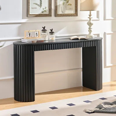 59.05'' Modern Console Table With Drawer For Entryway With Unique Vertical Stripe Design For Living Room Hallway Foyer Entrance Study | Wayfair North America