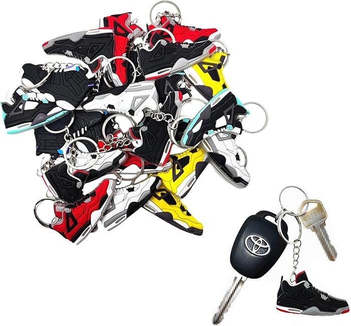 TSY TOOL 20 Pcs of Random Mini Retro Collectible 2D Sneaker Keychains – Rubber Shoe Key Chains ... | Amazon (US)