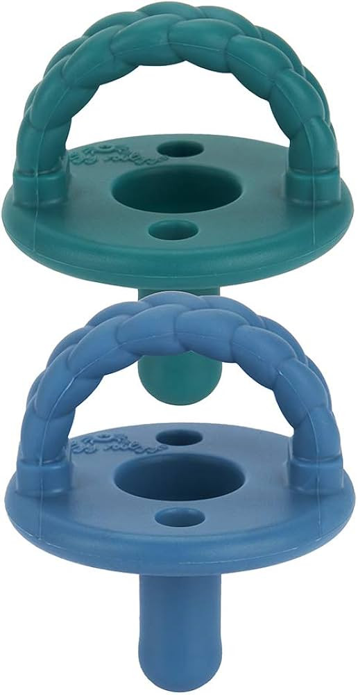 Itzy Ritzy Sweetie Soother Pacifier Set of 2 - Silicone Newborn Pacifiers with Collapsible Handle... | Amazon (US)