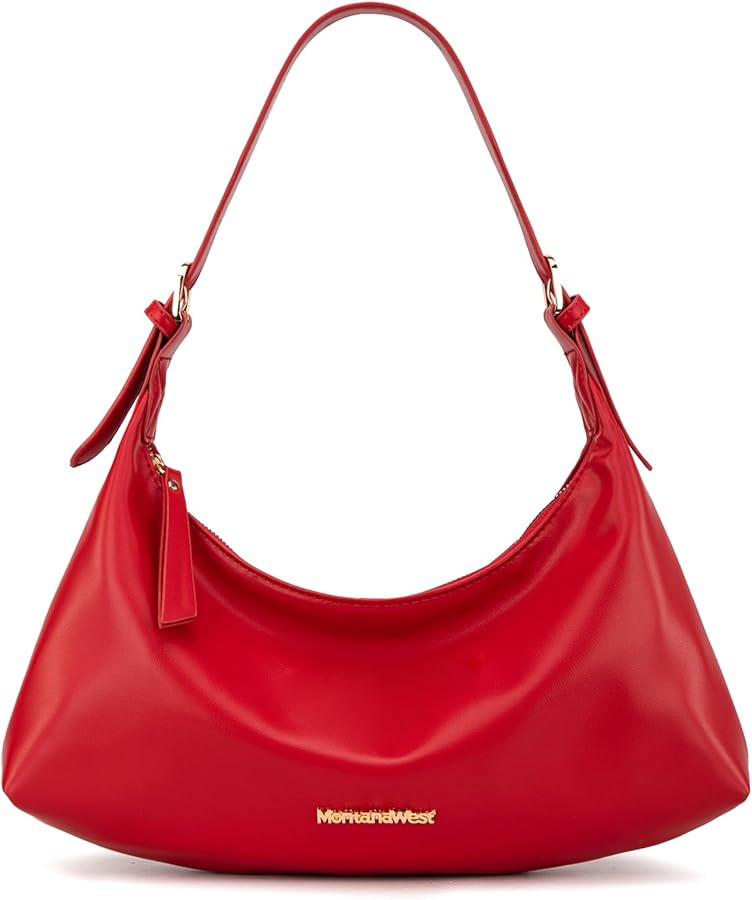 Montana West MEDIUM Shoulder Purses for Women Crescent Hobo Bags Trendy Purses | Amazon (US)