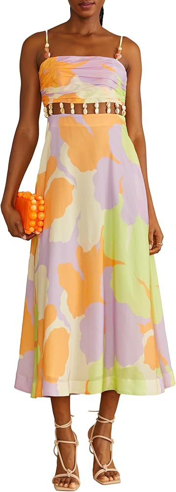 AMUR Women's Georgie Beaded Waist Midi | Amazon (US)