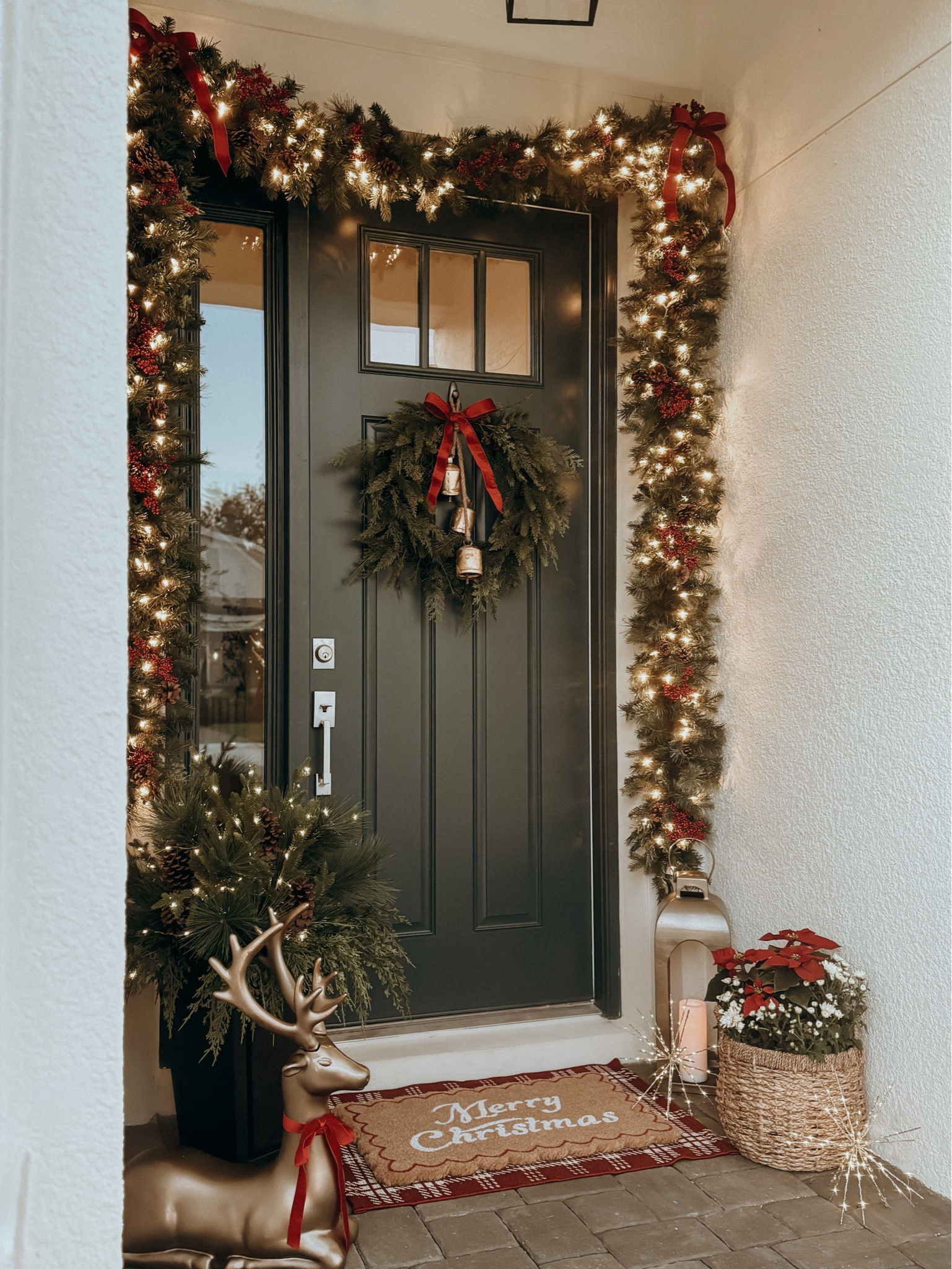 The front porch is all cozied up & ready for Christmas! 🎄✨ I wanted to continue the berries & red bows theme for the front porch and so happy with how it turned out. I’m pretty sure my front door was made for red Christmas decor, don’t you think? ☺️❤️

I will have everything that’s still available linked for you. Comment “red” to receive a message with the link to shop or tap this photo for sources. 🫶🏽

#LTKHoliday #LTKHome #LTKSeasonal