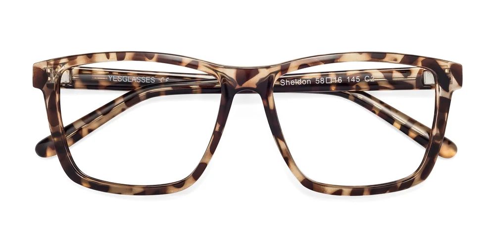 Black Oversized Grandpa Plastic Square Eyeglasses | Yesglasses