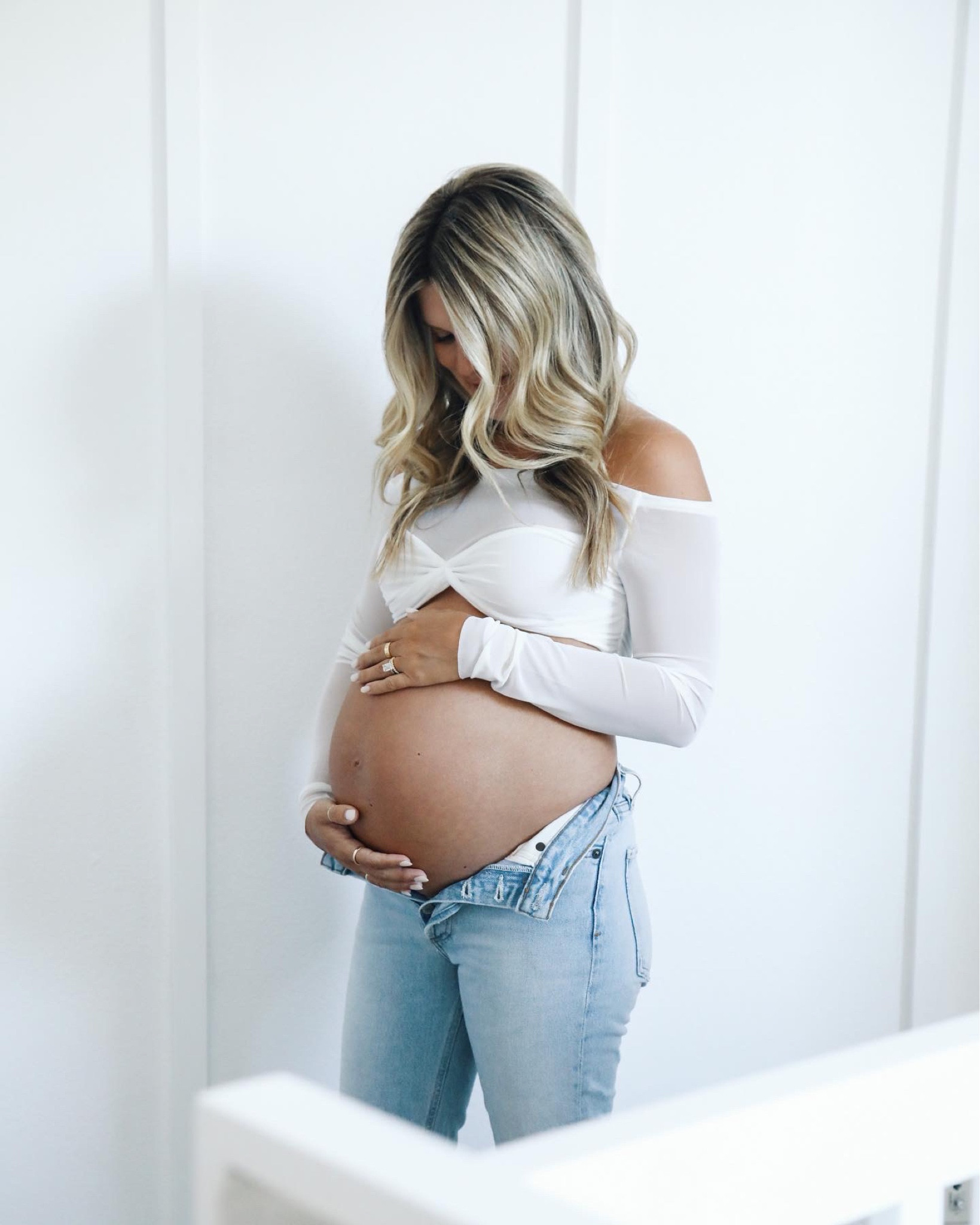 neutral nursery maternity shoot 🤍🥹

nursery
white dress
maternity

#LTKfamily #LTKbaby #LTKbump