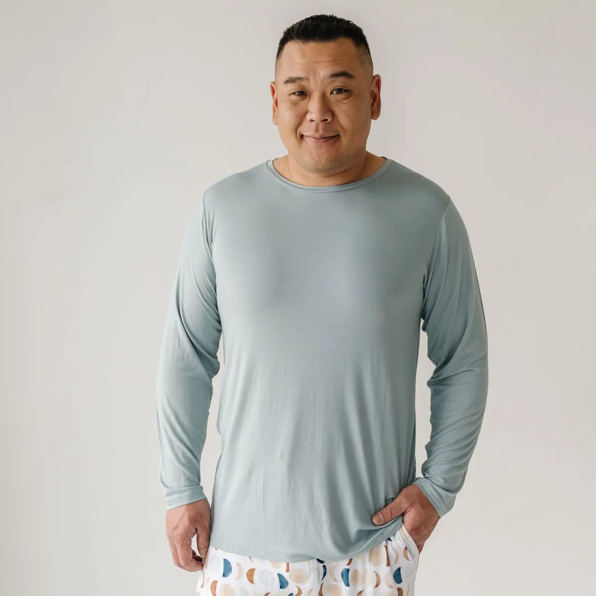 Stormy Men's Bamboo Viscose Pajama Top | Little Sleepies