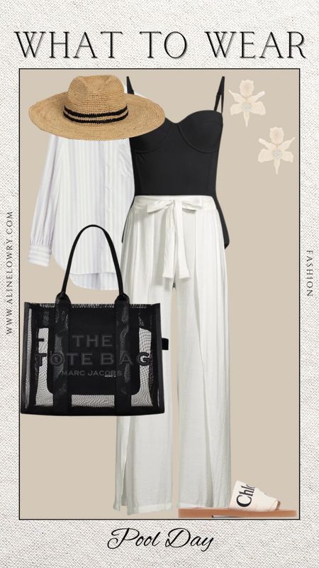 What to wear for a pool day. Very classy swimsuit look. 

#LTKtravel #LTKstyletip #LTKswim