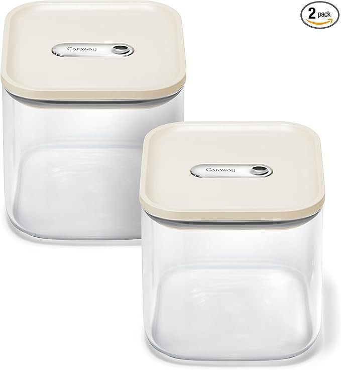 Caraway 2.5qt Glass Airtight Food Storage Containers with Lids - Non-Toxic, BPA-Free Kitchen Stor... | Amazon (US)