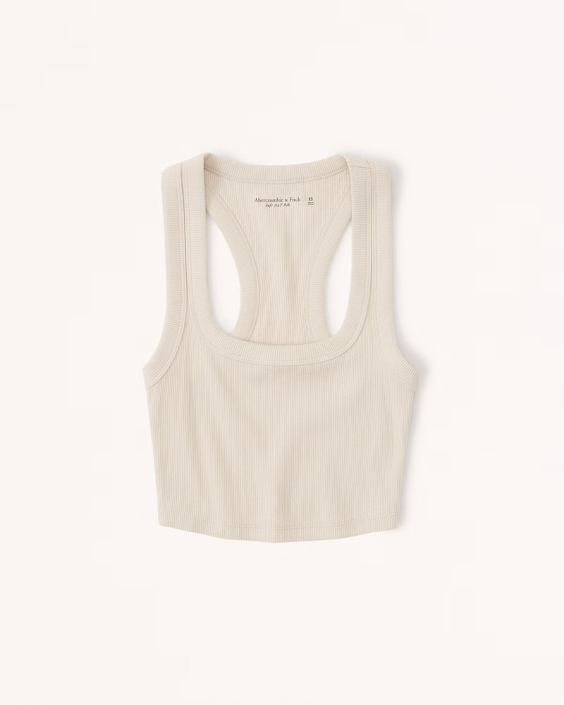 Women's Cropped Essential Squareneck Tank | Women's New Arrivals | Abercrombie.com | Abercrombie & Fitch (US)