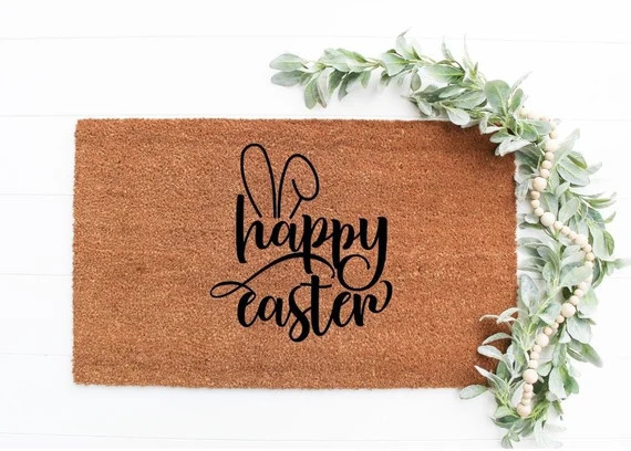 Happy Easter Doormat  Spring Doormat  Easter Doormat  Home | Etsy | Etsy (US)