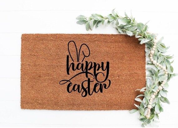 Happy Easter Doormat  Spring Doormat  Easter Doormat  Home | Etsy | Etsy (US)