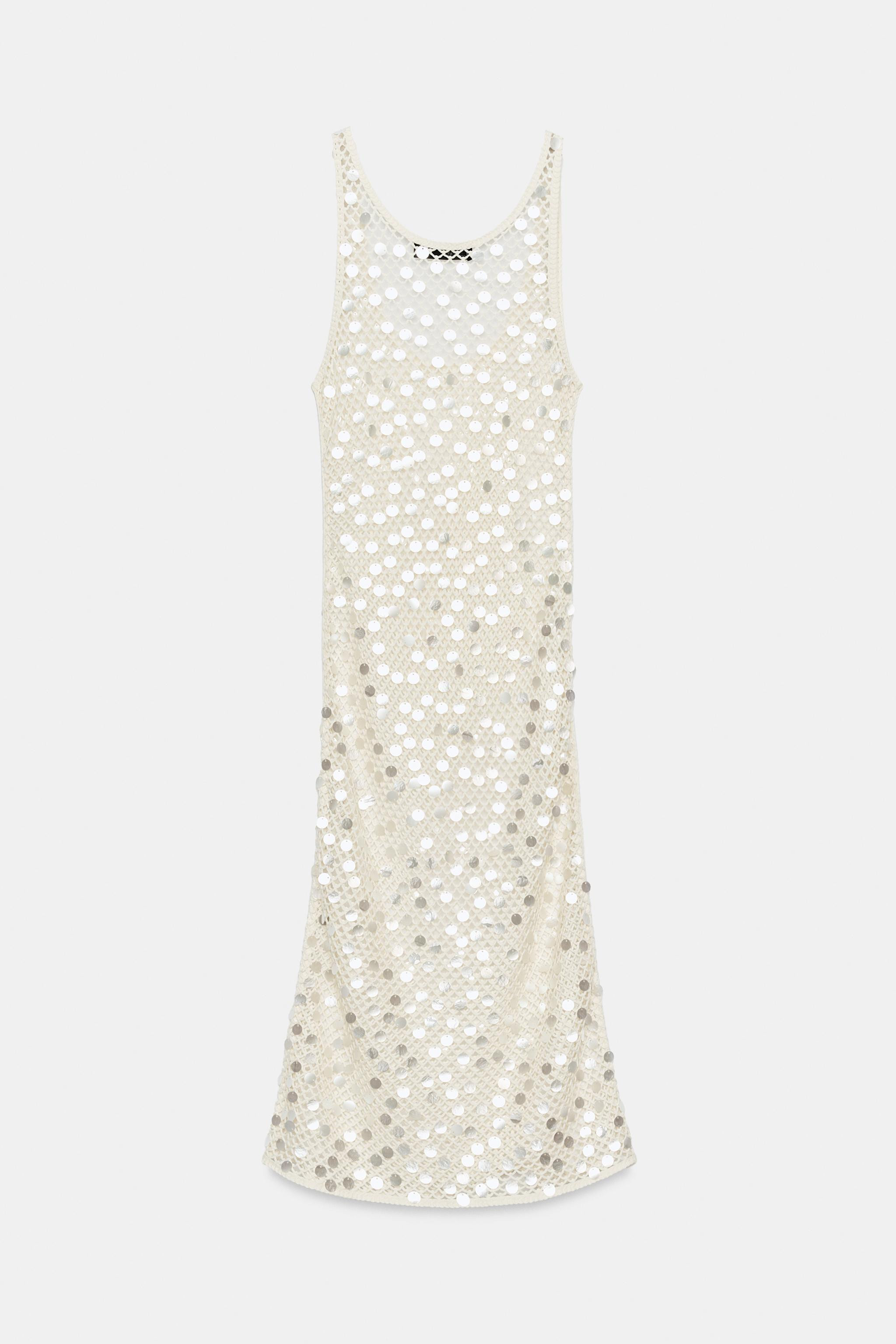 SEQUIN RED MIDI DRESS | Zara US