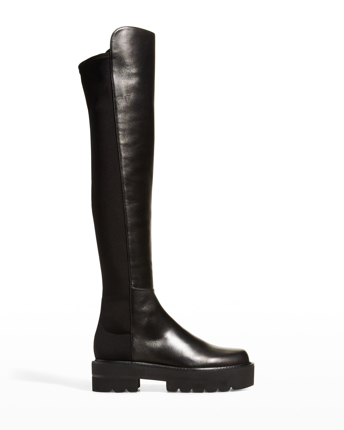 50/50 Ultralift Leather Stretch Knee Boots | Neiman Marcus