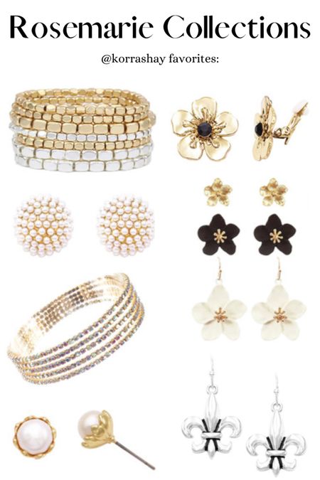 Summer favorites from Rosemarie Collections!! #ad #summerjewelry #floral #rosemariecollections 