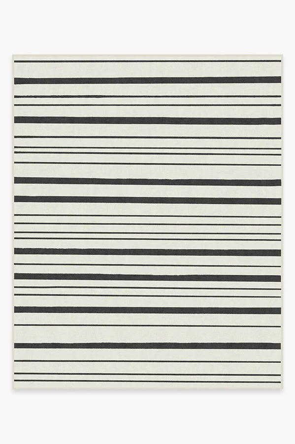 Hudson Stripe Black Rug | Ruggable