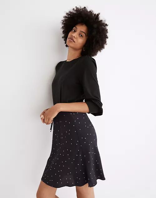 Drawstring Mini Slip Skirt in Night Stars | Madewell