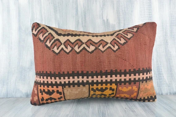 Bohemian Kilim Pillow 16x24 Turkish Kilim Pillow | Etsy | Etsy (US)